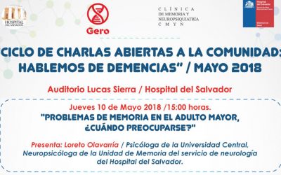 CICLO DE CHARLAS ABIERTAS A LA COMUNIDAD: HABLEMOS DE DEMENCIAS