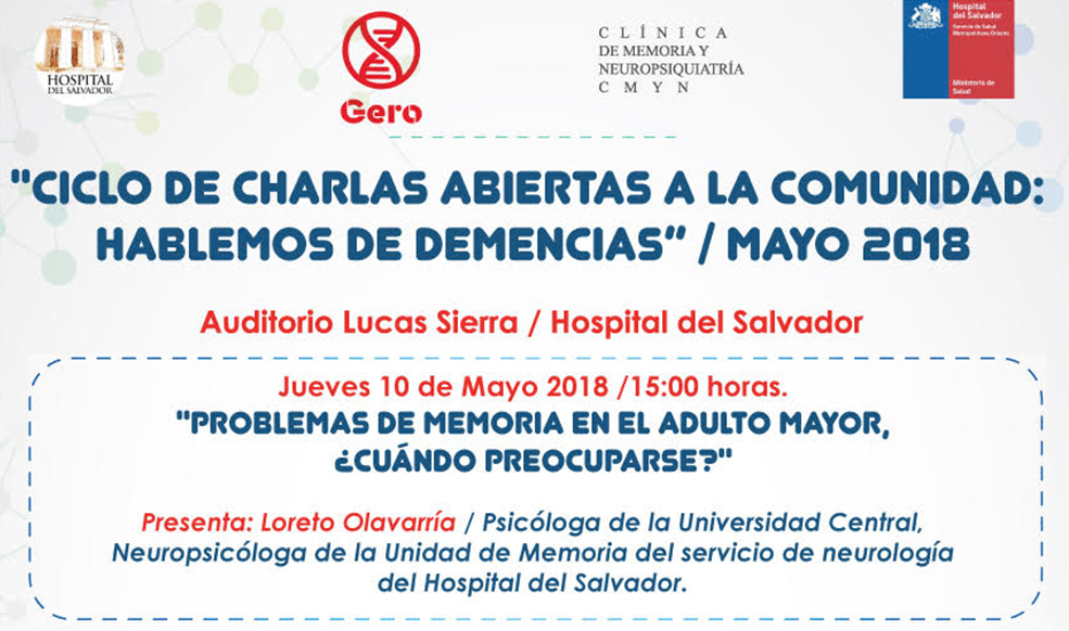 CICLO DE CHARLAS ABIERTAS A LA COMUNIDAD: HABLEMOS DE DEMENCIAS
