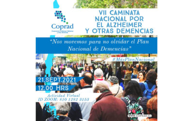 Nos movemos para no olvidar el Plan Nacional de Demencia”:  Caminata Virtual busca sumar apoyos y hacer un llamado a potenciar el Plan Nacional